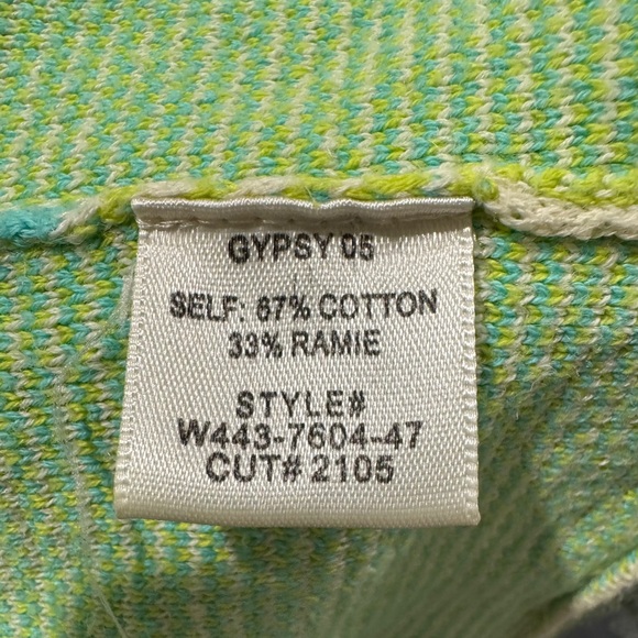 Gypsy 05 Global XS Village Boho Geometric Fringe Cardigan Sweater - Picture 7 of 8